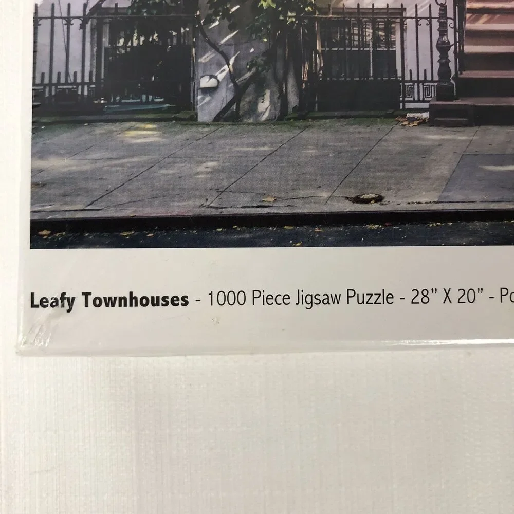 COLORCRAFT 1000 Piece Jigsaw Puzzle Leafy Townhouses NEW SEALED = Poster 28 x 20